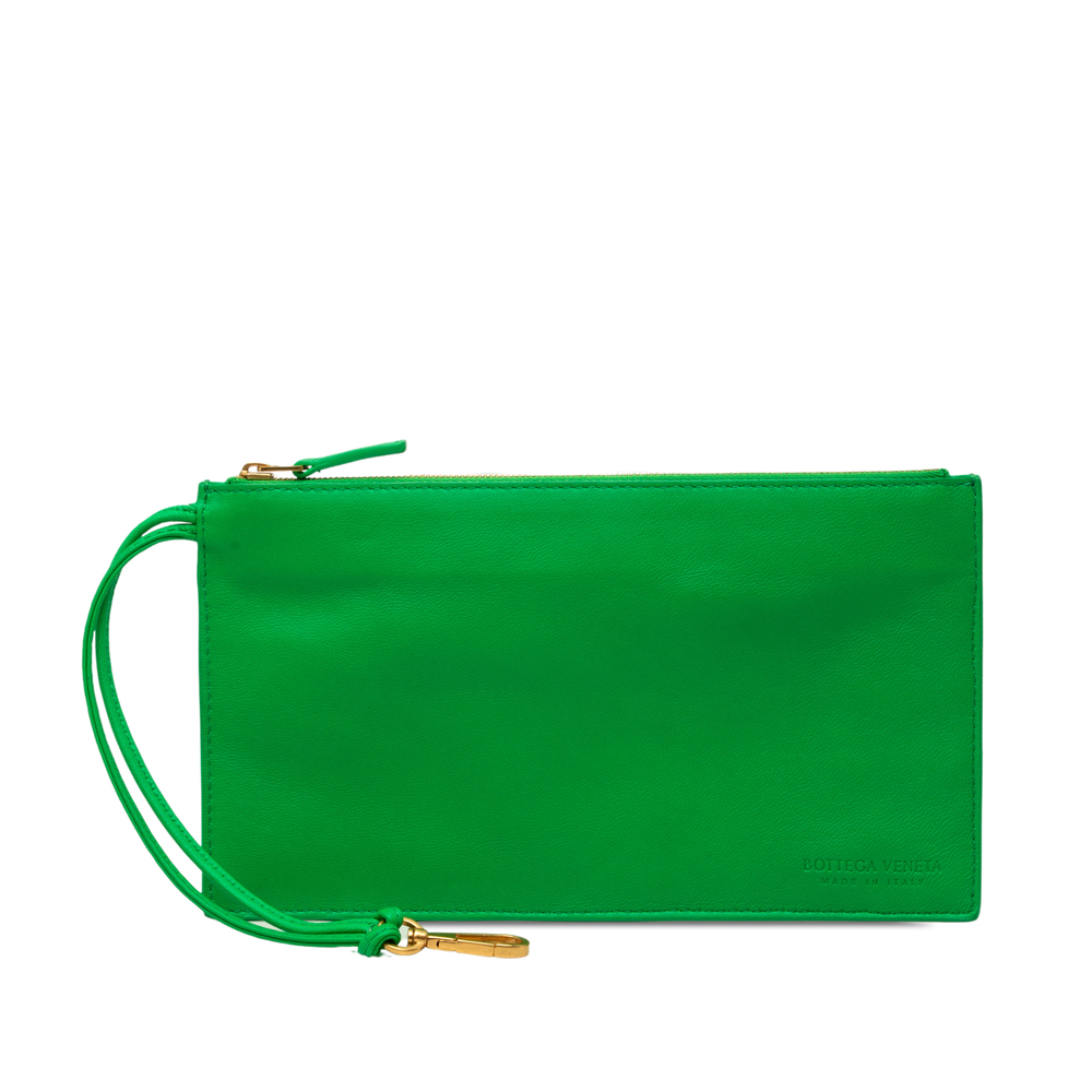 Pre-Loved Bottega Veneta Leather Zipped Pocket Pouch
